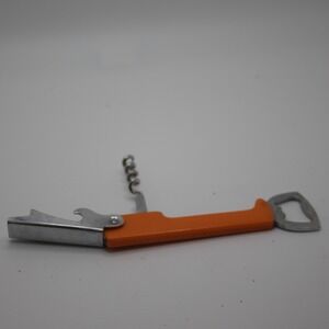 Vintage Orange‎ Handle Wine Corkscrew Bottle Opener Bar Tool Kitchen Gadget